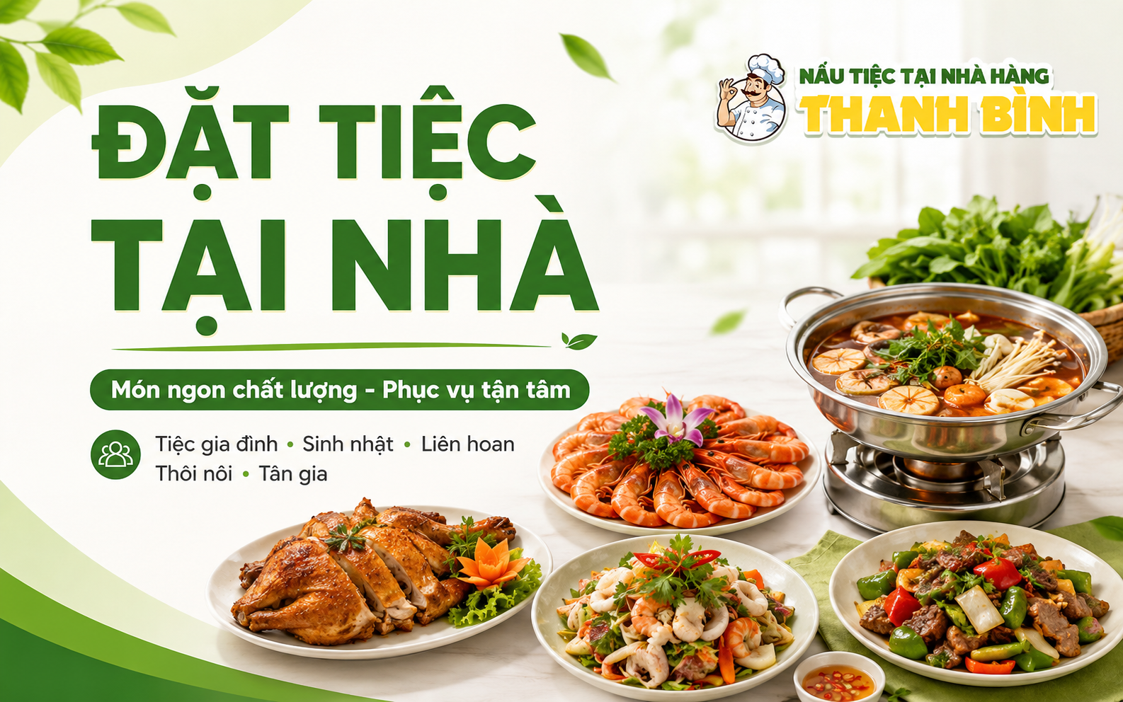 Banner Nấu Tiệc Nhà Hàng Thanh Bình